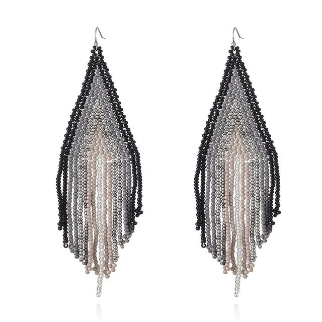 Boho-chic Beaded Statement Earrings