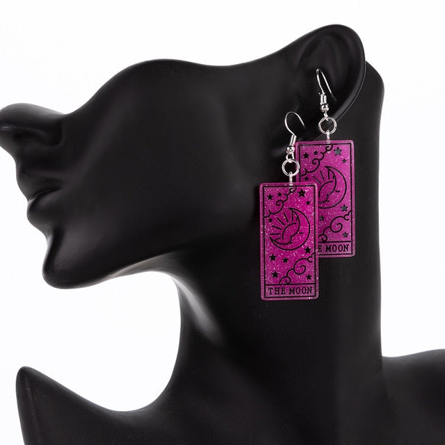 The Moon Divine Tarot Earrings