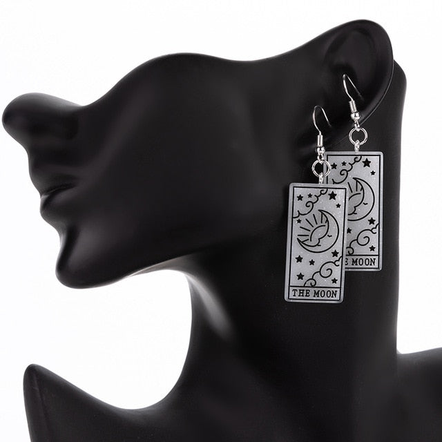 The Moon Divine Tarot Earrings