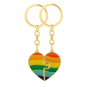 Pride Puzzle Heart Couple Necklaces