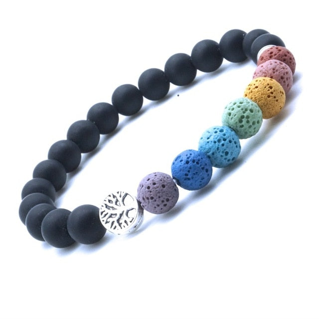 Rainbow Lava Stone Diffuser Bracelets