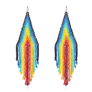 Boho-chic Beaded Statement Earrings