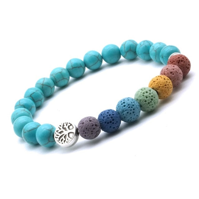 Rainbow Lava Stone Diffuser Bracelets